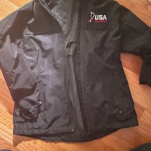 USA field hockey black raincoat